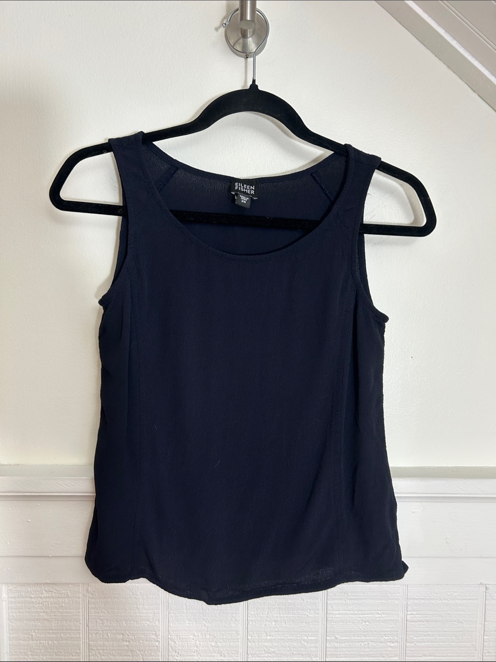 Eileen Fisher XS Navy Blue Rayon Tank Top
